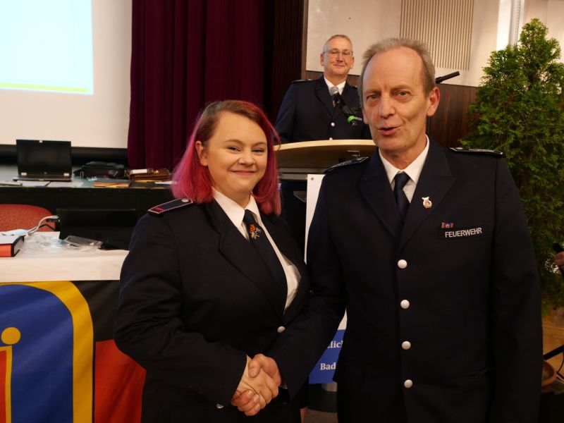 Foto: Ralph Meyer Mit Desiree Heck gibt es erstmalig eine Brandmeisterin in der Bad Lippspringer Feuerwehr